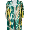 Chico's Women's Multicolor Semi Sheer 3/4 Sleeve Cardigan Top - 1/US M