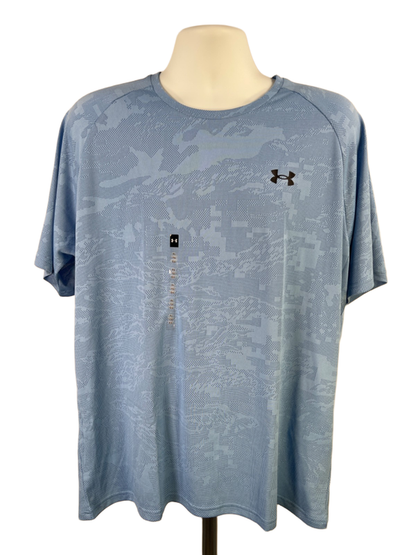 Under Armour Men's Blue Tech Vent Velocity Jaquard Short Sleeve Shirt - XL