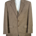 Lauren Ralph Lauren Men's Tan Wool Long Sleeve Button Up Blazer Jacket - 40