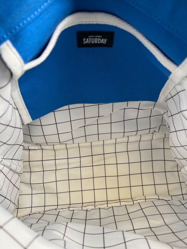 Kate Spade Saturday Women's Blue Canvas Multipocket Cooler Tote Bag image 6