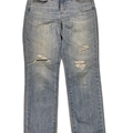White House Black Market Women's Light Wash Girlfriend Mid Rise Jeans - 6