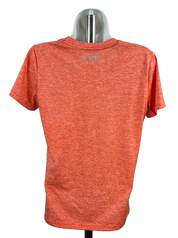 Under Armour Women's Orange Heatgear Loose V Neck Short Sleeve Shirt - S image 2