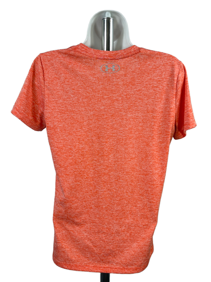 Under Armour Women's Orange Heatgear Loose V Neck Short Sleeve Shirt - S image 2