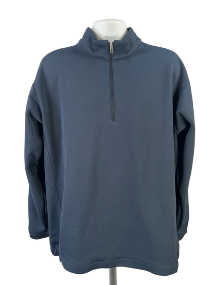 Nike Men's Blue Therma Quarter Zip Pullover Golf Jacket - XL