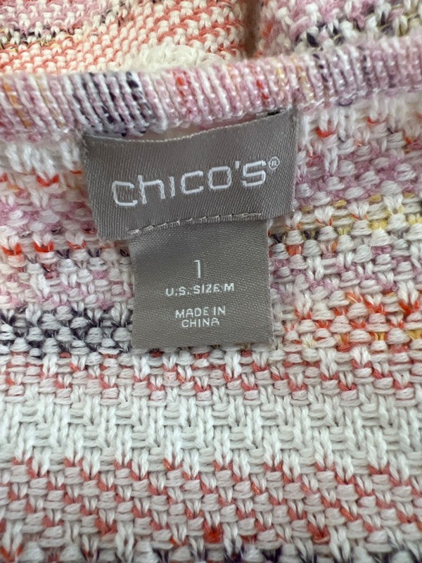 Chico's Women's Multicolor Striped 3/4 Seeve Cardigan Sweater - 1/US M image 3