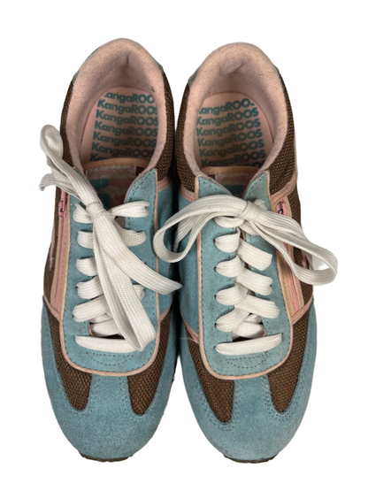 KangaROOS Women's Blue/Pink Lotus 28 Lace Up Casual Athletic Sneakers - 7 image 3