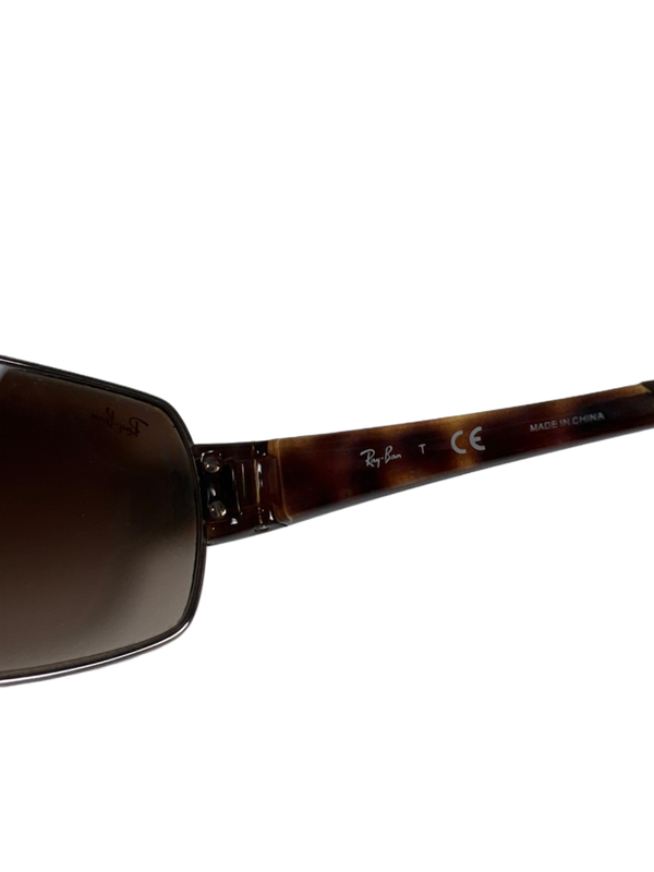 Ray-Ban Men's Brown Cateye 3426 Gunmetal Frame Sunglasses W/Case image 6