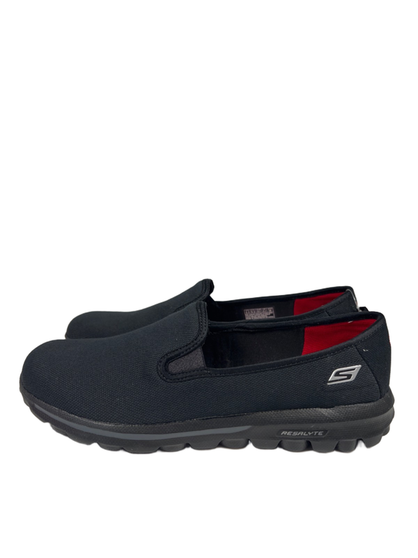 Skechers Women's Black Canvas Cadence Go Walk Slip On Shoes - 8.5 image 6