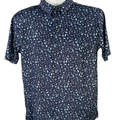 Nicklaus Men's Blue Short Sleeve Tropical Golf Polo Shirt - S