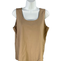 Chico's Women's Tan Microfiber Sleeveless Tank Top - 2/US 12