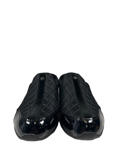 Easy Spirit Women's Black Traveltime Quilted Patent Slip On Clogs - 10 image 2