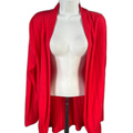 Chico's Women's Red Long Sleeve Open Front Cardigan Sweater - 2/US L