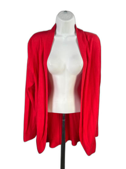 Chico's Women's Red Long Sleeve Open Front Cardigan Sweater - 2/US L