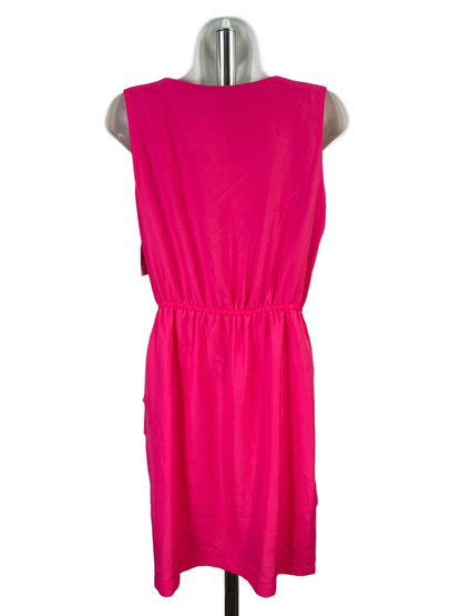 Dressbarn Women's Pink Roz & Ali Scoop Neck Layered Sleeveless Midi Dress - 4 image 2