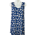 Lane Bryant Women's Blue Floral Swing Sleeveless Tank Top - Plus 26/28
