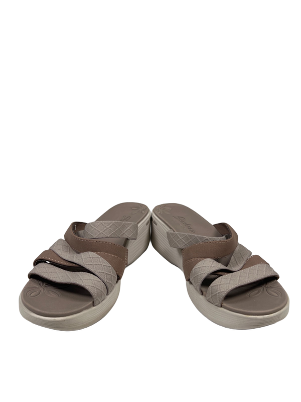 Skechers Women's Gray/Taupe Luxefoam Strappy Slide On Platform Sandals - 8 image 6