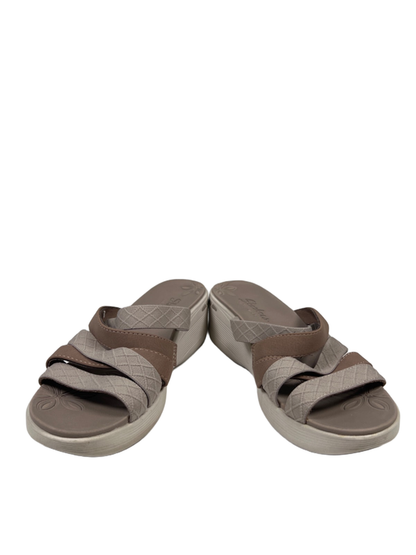 Skechers Women's Gray/Taupe Luxefoam Strappy Slide On Platform Sandals - 8 image 6