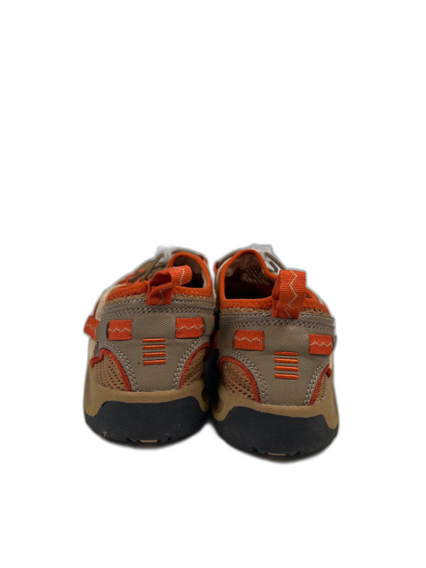 Lands End Women's Tan/Orange Trekker Hiking Water Trail Shoes - 9 image 4