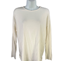 J Jill Women's White Basic Long Sleeve Tee Shirt - M