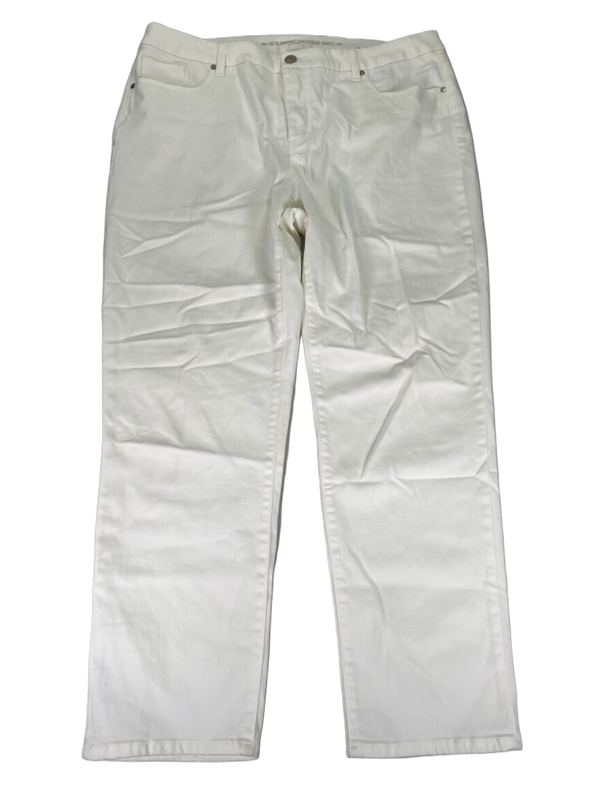 Chico's Women's White So Slimming Girlfriend Ankle Denim Jeans - 2.5/US 14