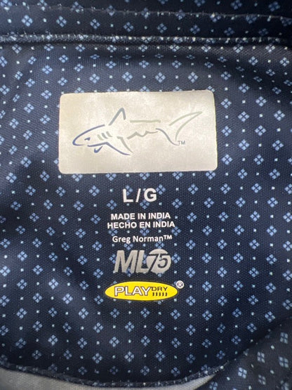 Greg Norman Men's Navy Blue Short Sleeve Golf Polo Shirt - L image 3