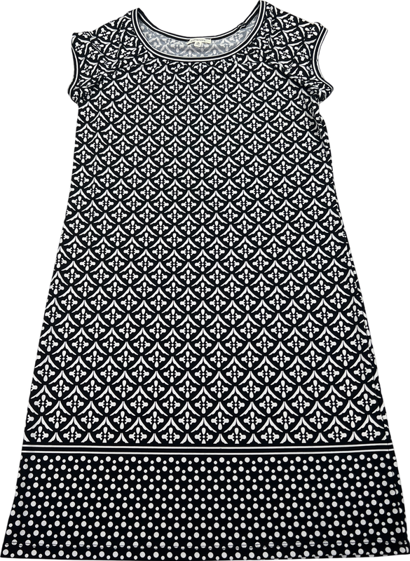 Max Studio Women’s Black/White Cap Sleeve Shift Dress - M