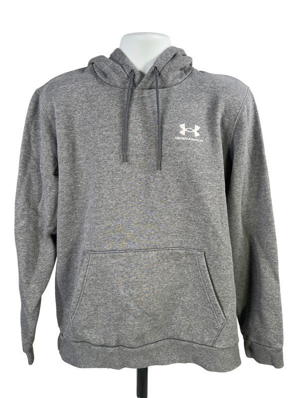 Under Armour Men's Gray Icon Fleece Long Sleeve Pullover Sweatshirt - L