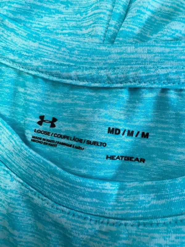 Under Armour Women's Blue Heather Heatgear Loose Long Sleeve Athletic Shirt - M image 3