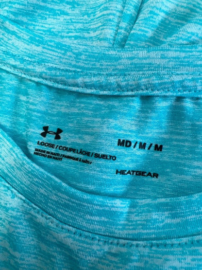 Under Armour Women's Blue Heather Heatgear Loose Long Sleeve Athletic Shirt - M image 3