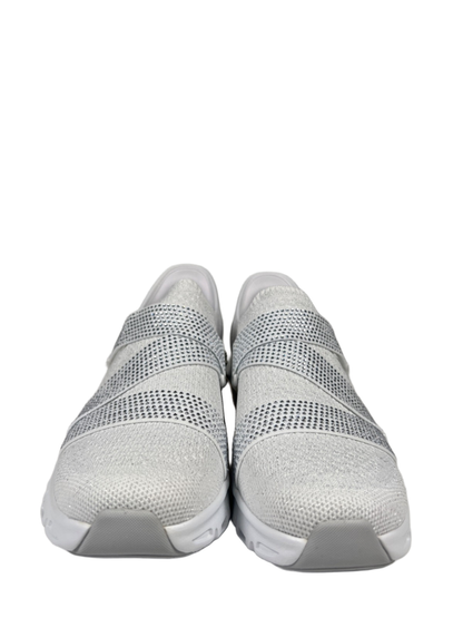 Skechers Women's White Slip-In Glide Step Rhinestone Z-Strap Sneakers - 8.5 image 3
