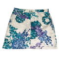 Croft and Barrow Women's White/Blue Floral Stretch Skort - 14