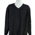 Nike Men's Black Tour Performance V Neck Long Sleeve Athletic Golf Shirt - XXL
