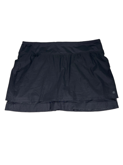 Athleta Women's Black Laser Run Pull On Eyelet Lined Athletic Skort - XL