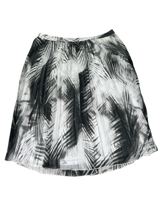 Worthington Women's White/Black Pleated Side Zip Skirt - 12