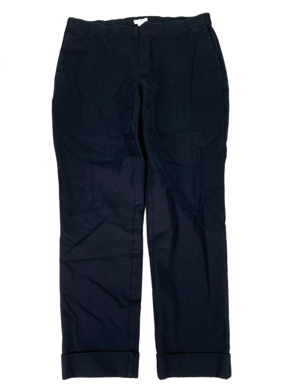 J Jill Women's Black Bi-Stretch Pull On Cuffed Pants - 12