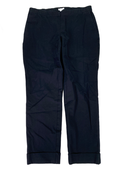 J Jill Women's Black Bi-Stretch Pull On Cuffed Pants - 12