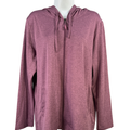 32 Degrees Cool Women's Purple Lightweight Zip Up Hooded Jacket - XL