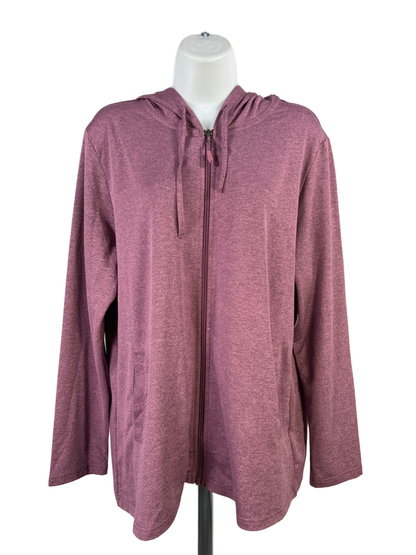 32 Degrees Cool Women's Purple Lightweight Zip Up Hooded Jacket - XL