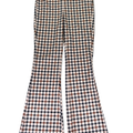 Halara Women's Black/Brown Plaid Pull On Bootcut Pants - L
