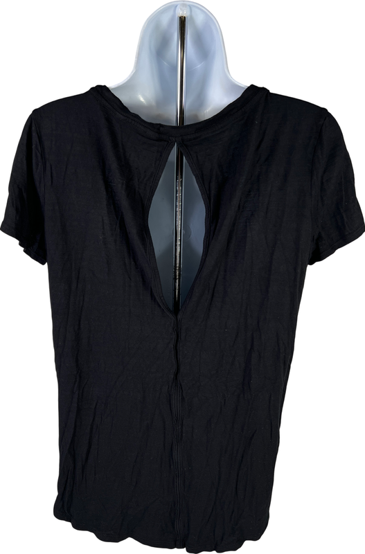 Athleta Women’s Black Short Sleeve Openback T-Shirt - S image 2