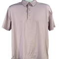 Greg Norman Men's Purple Striped Short Sleeve ML75 Golf Polo Shirt - M