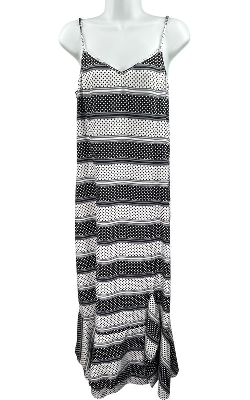 Thakoon Collective Women’s Black Polka Dot Striped Slip Dress - 10 image 2