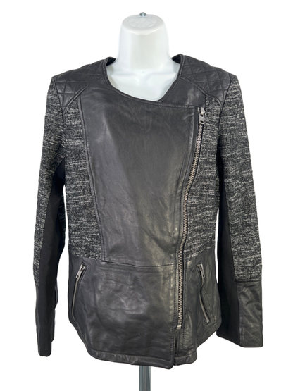 Lucky Brand Women's Black Faux Leather Accent Moto Jacket - S