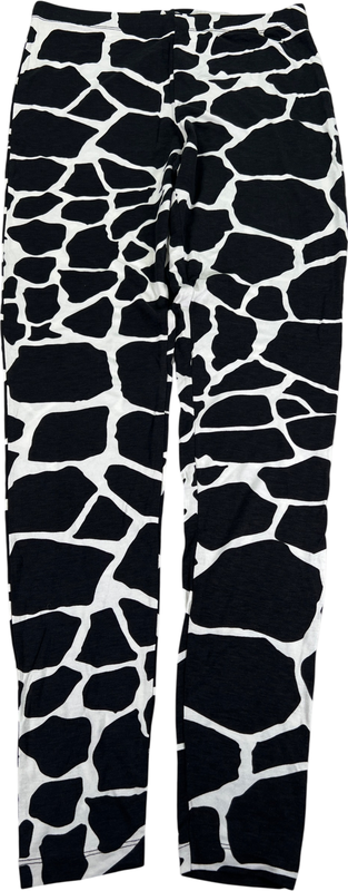 Asks Women’s Black/White Thin Pull On Leggings - 8