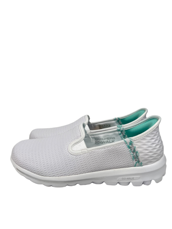 Skechers Women's White Go Walk Travel Fiji Slip On Walking Shoes - 8.5 image 6