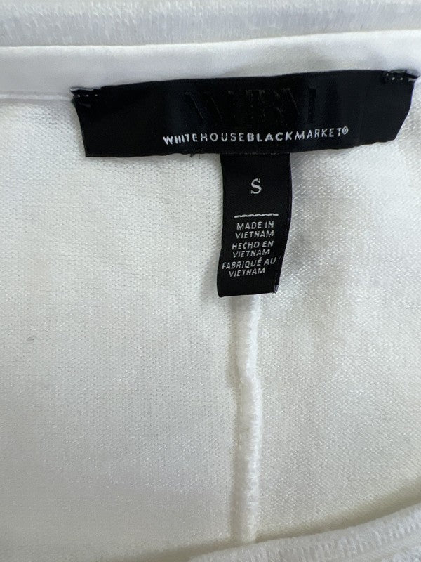 White House Black Market Women’s Ivory/White Long Sleeve Sweater Shirt - S image 3
