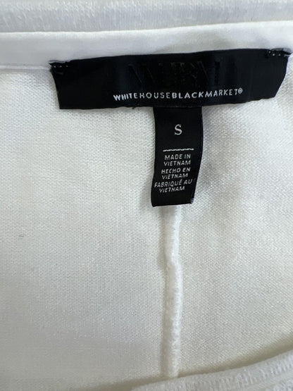 White House Black Market Women’s Ivory/White Long Sleeve Sweater Shirt - S image 3
