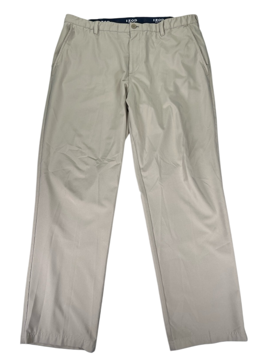 Izod Men's Beige Athletic Golf Pants - 40x32