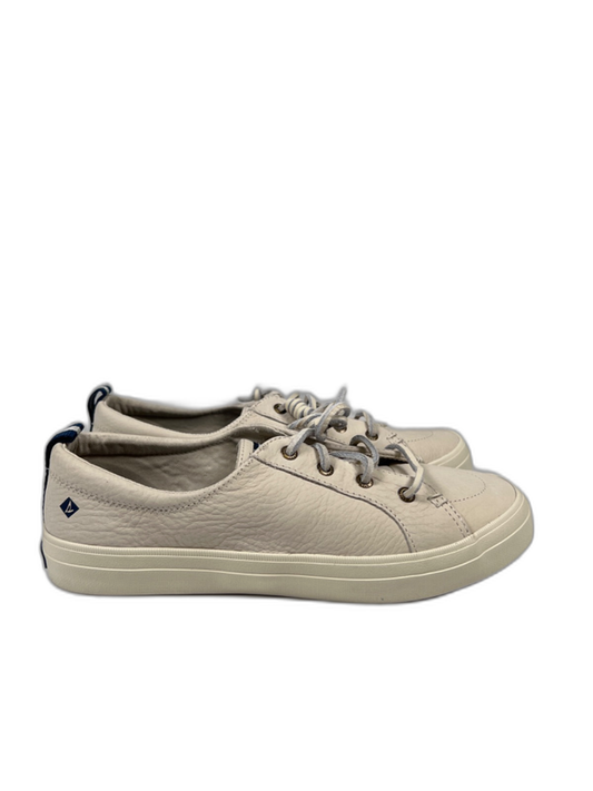 Sperry Women's Beige/Taupe Leather Crest Vibe Sneakers - 8.5 W