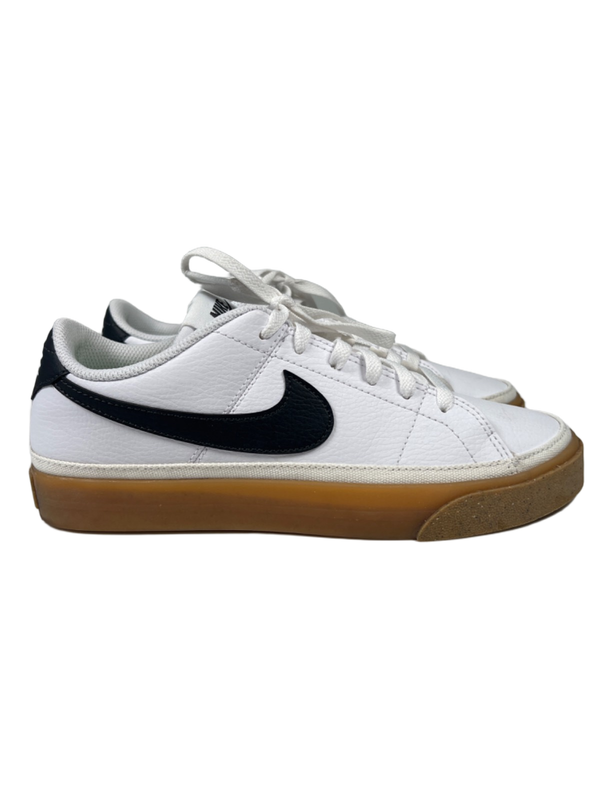 Nike Women's White/Black Court Legacy Lace Up Sneakers - 7.5